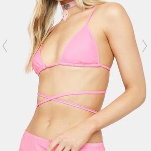 Dolls Kill Sweet Freak of Nature Reflective Bra Top